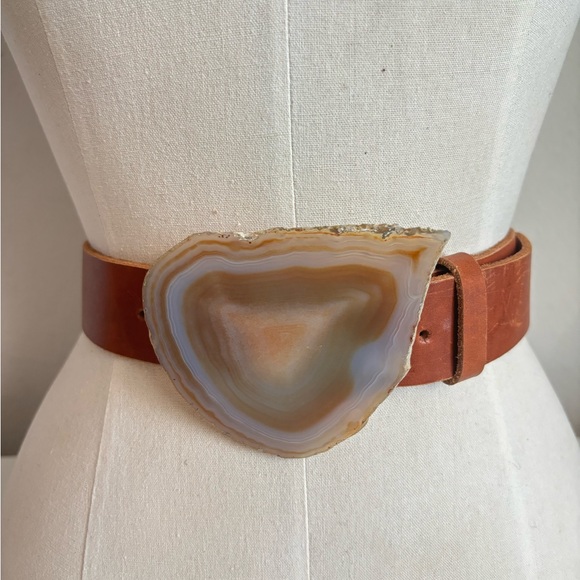 Michael Stars Accessories - MICHAEL STARS AGATE BUCKLE REAL LEATHER BELT S